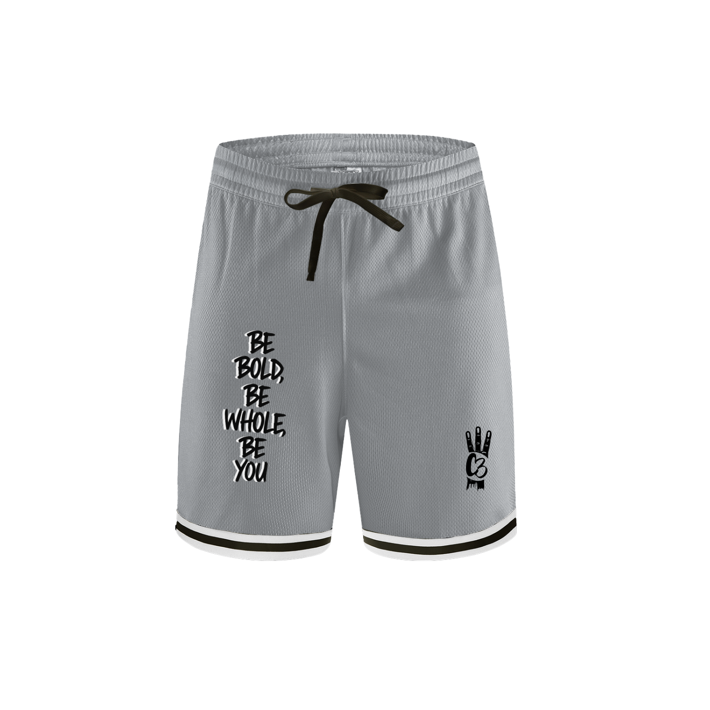 C3 Slogan Basketball Short - Grayscale