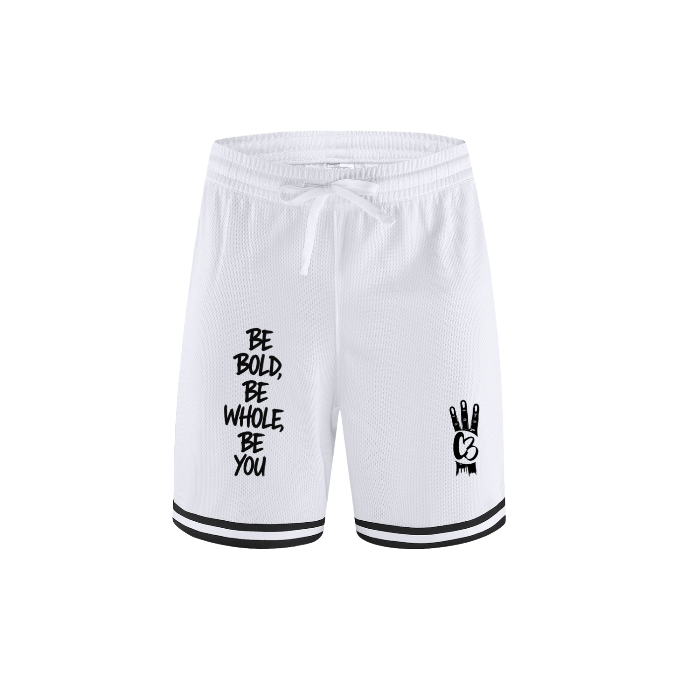 C3 Slogan Basketball Shorts - Ivory Keys