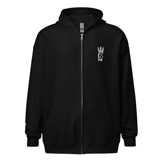 C3 Logo Zip Hoodie - Ebony Keys