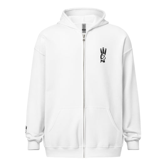 C3 Logo Zip Hoodie - Ivory Keys